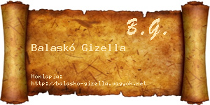 Balaskó Gizella névjegykártya