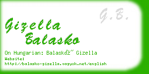 gizella balasko business card