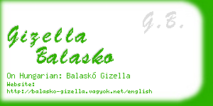 gizella balasko business card